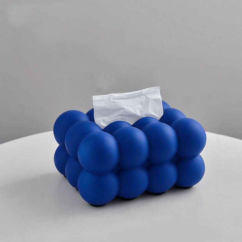 Sculptural Spherical Ceramic Round Tissue Box Holder Cover