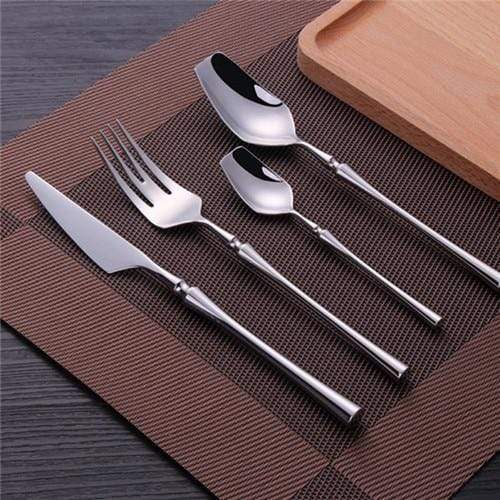 Satin Finish Hand Forged Stainless Steel Flatware Cutlery Set