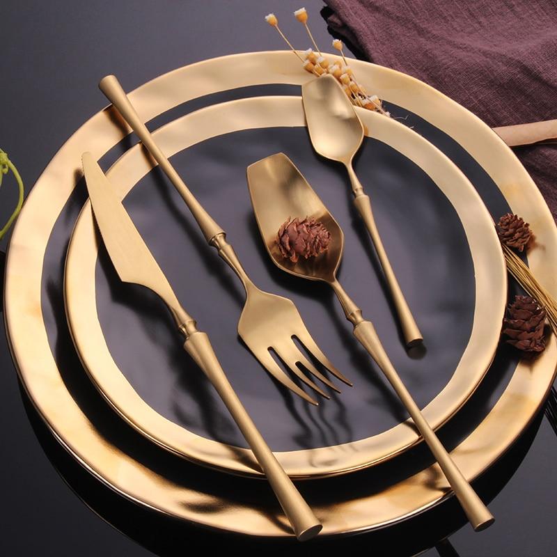Satin Finish Hand Forged Stainless Steel Flatware Cutlery Set