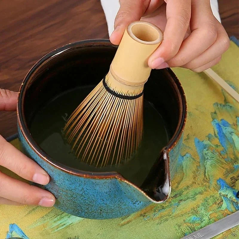 Japanese Inspired Ceramic Bamboo Matcha Set