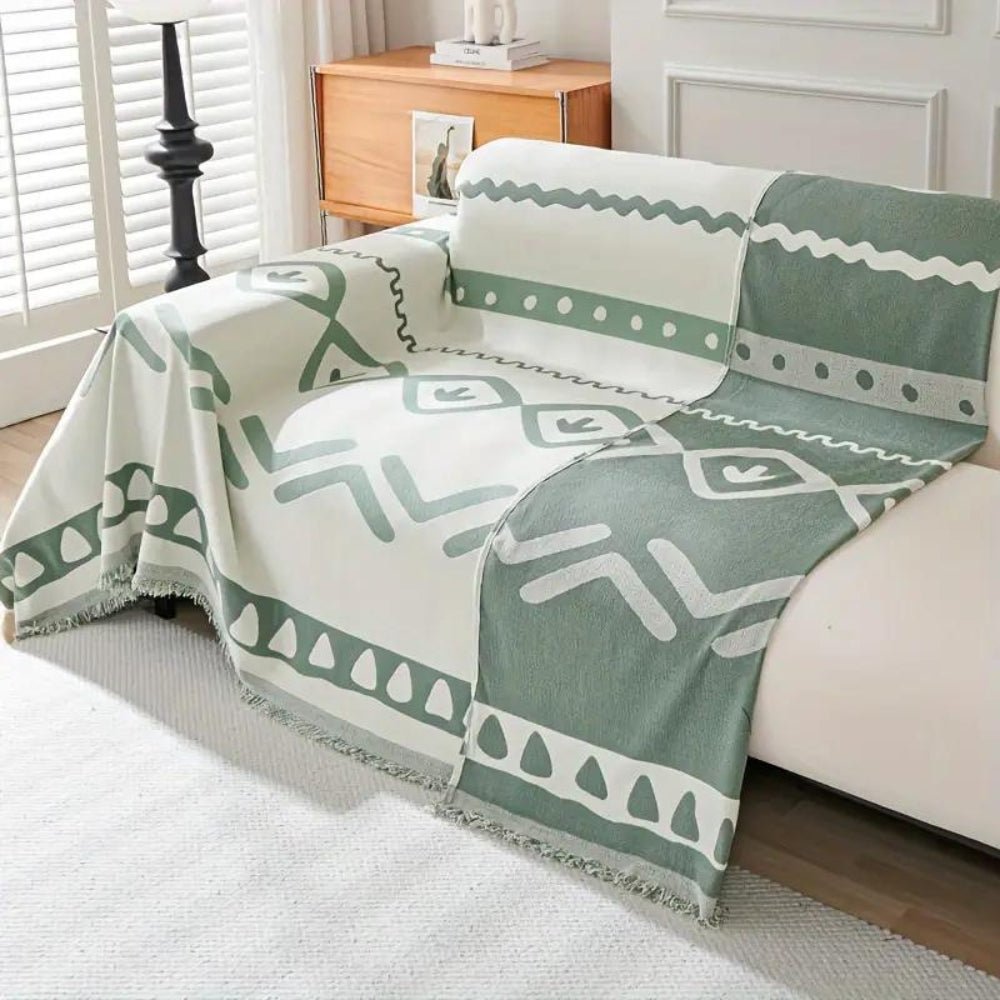 Bohemian Reversible Chenille Nonslip Sofa Slipcover Cover