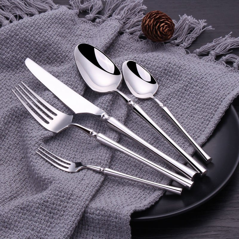 Polished Stainless Steel Glossy Finish Dishwasher Safe Cutlery Set