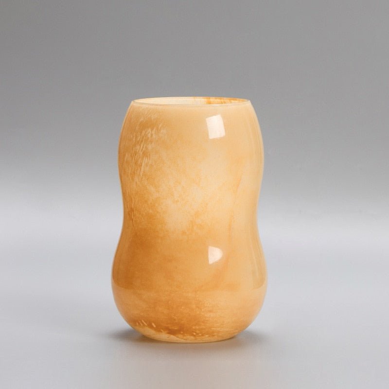 Handblown Murano Glass Sculptural Silhouette Decorative Flower Vase