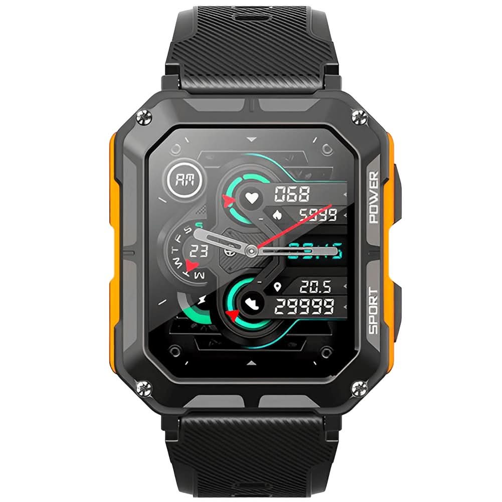 Rugged Shockproof Waterproof Military Grade Health Monitoring Smartwatch