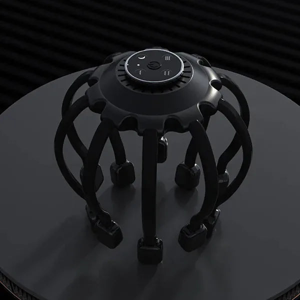 Ergonomic Multi-Tip Vibrating Bluetooth Electric Head Massager