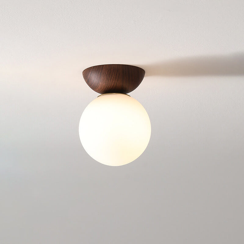 Japanese Inspired Spherical Minimalist Round Dimmable Ceiling Light