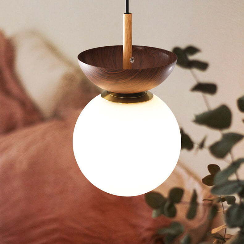 Japanese Inspired Spherical Minimalist Round Dimmable Ceiling Light