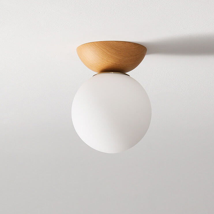 Japanese Inspired Spherical Minimalist Round Dimmable Ceiling Light