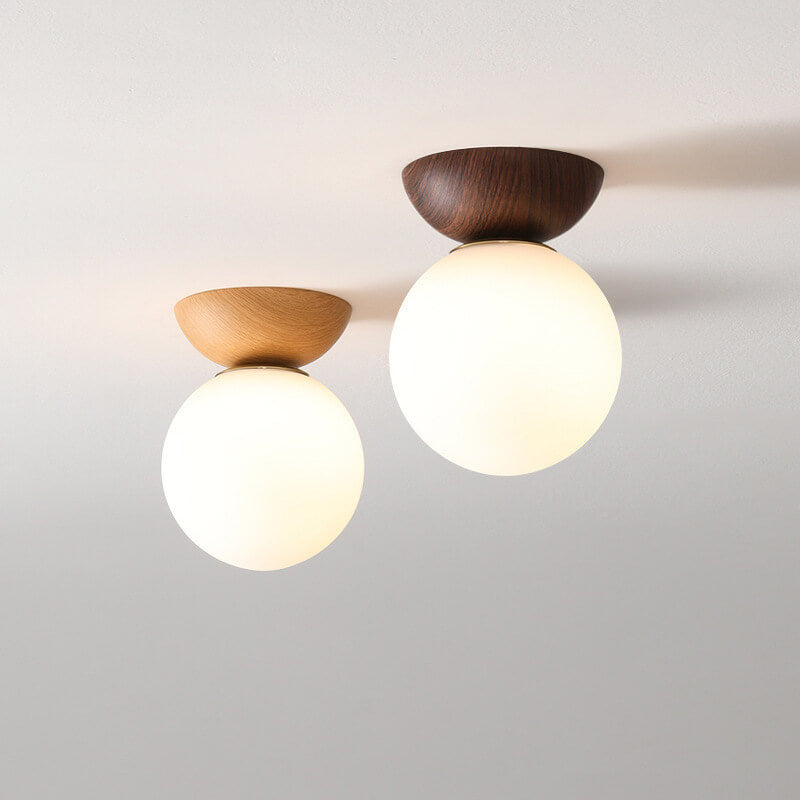 Japanese Inspired Spherical Minimalist Round Dimmable Ceiling Light