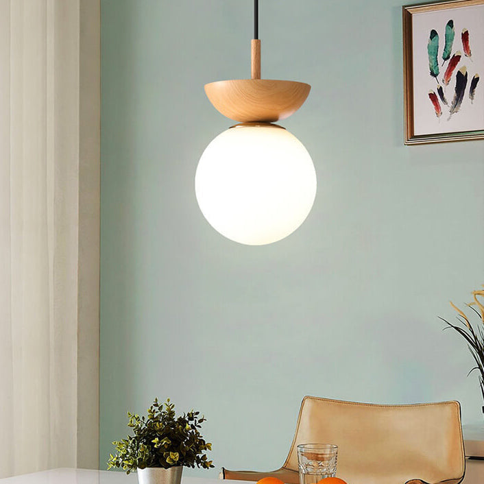 Japanese Inspired Spherical Minimalist Round Dimmable Ceiling Light