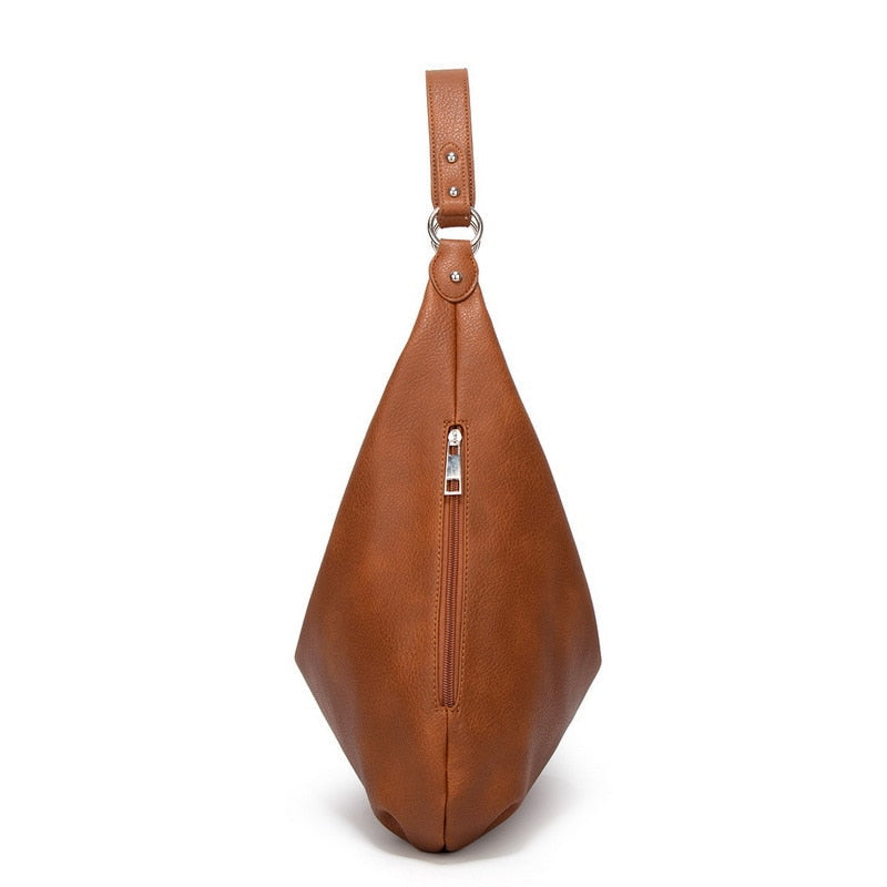 Spacious Zippered Shoulder Strap Women's Shoulder Bag