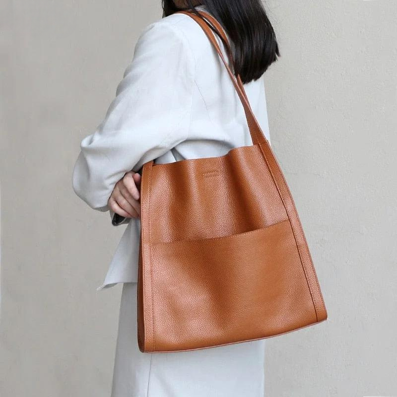 Genuine Spacious Shoulder Strap Everyday Handbag