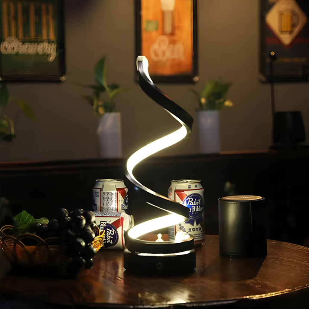 Spiral Sculpted Adjustable Clamp Desk Lamp