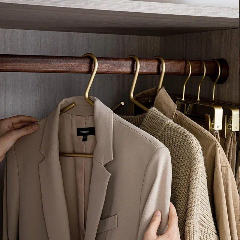 Solid Metal Matte Finish Anti-Slip Clothes Hangers Set