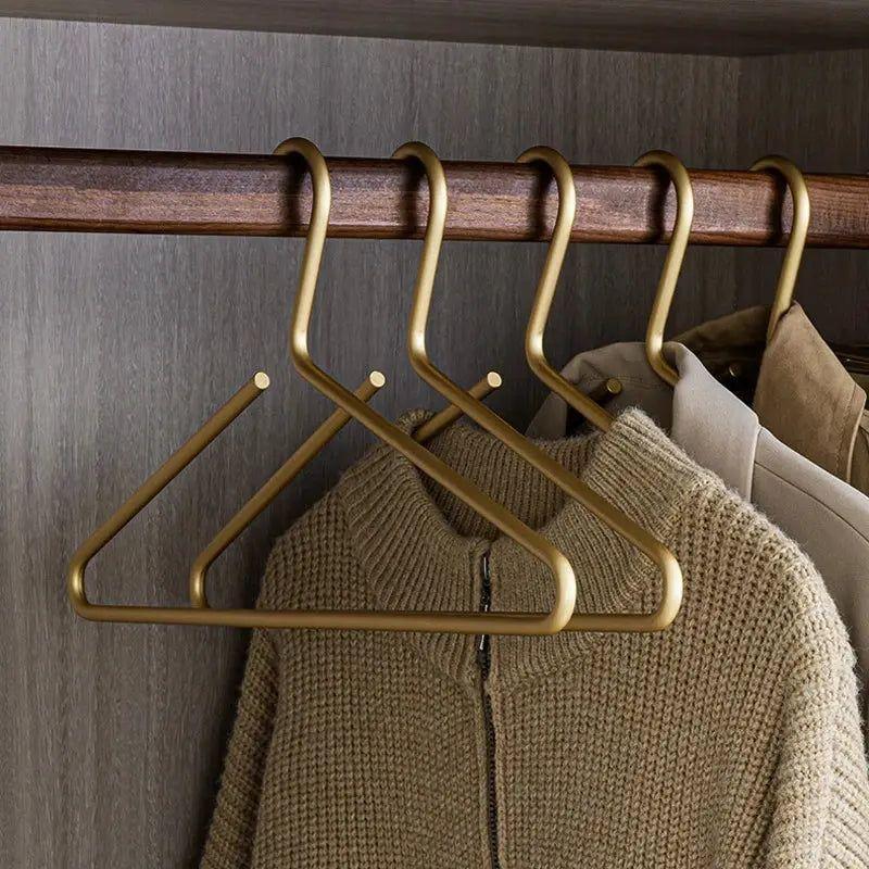 Solid Metal Matte Finish Anti-Slip Clothes Hangers Set