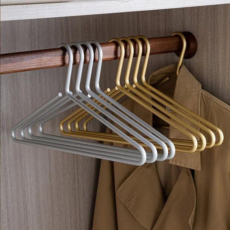 Solid Metal Matte Finish Anti-Slip Clothes Hangers Set