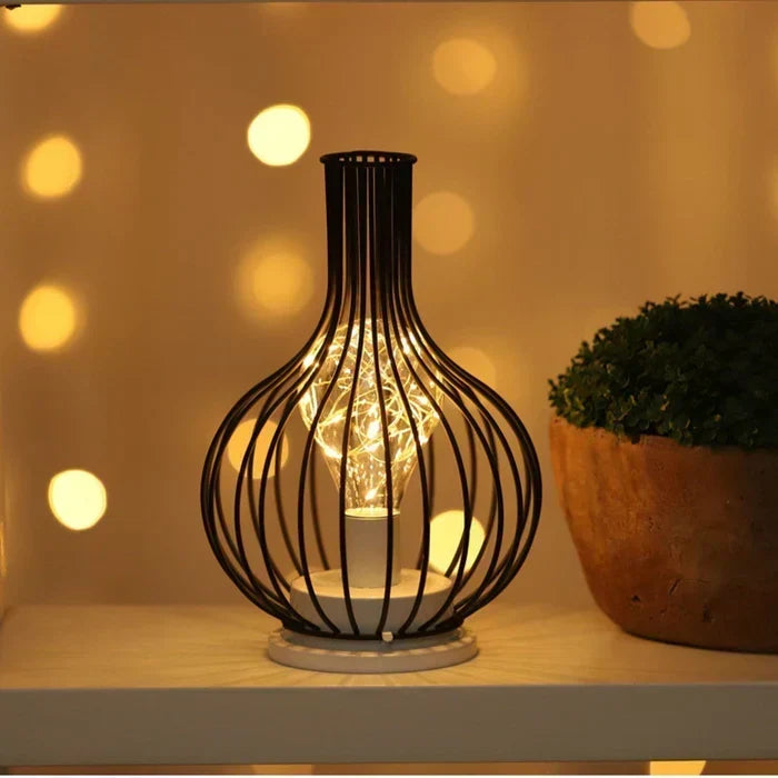 Sleek Modern Metal Fabric Contemporary Table Lamp