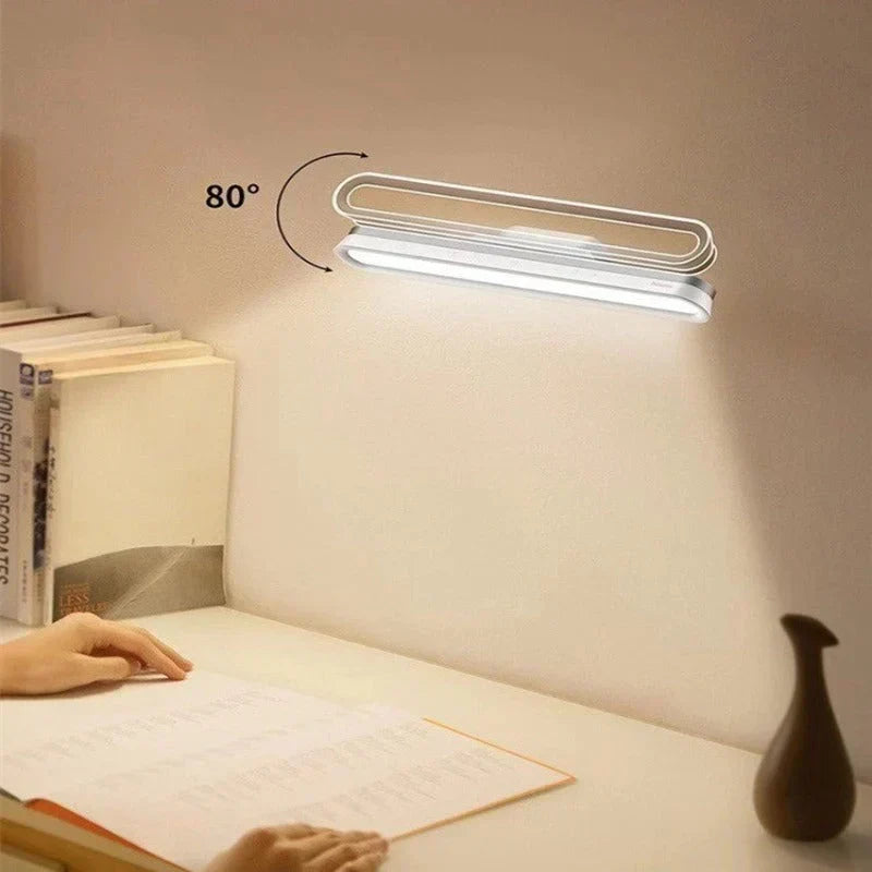 Foldable Magnetic Rotating Touch Sensor Rechargeable Desk Table Lamp