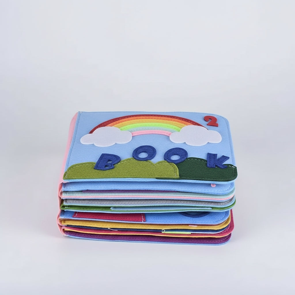 Soft Felt Interactive Montessori Busy Book for Screen-free Play