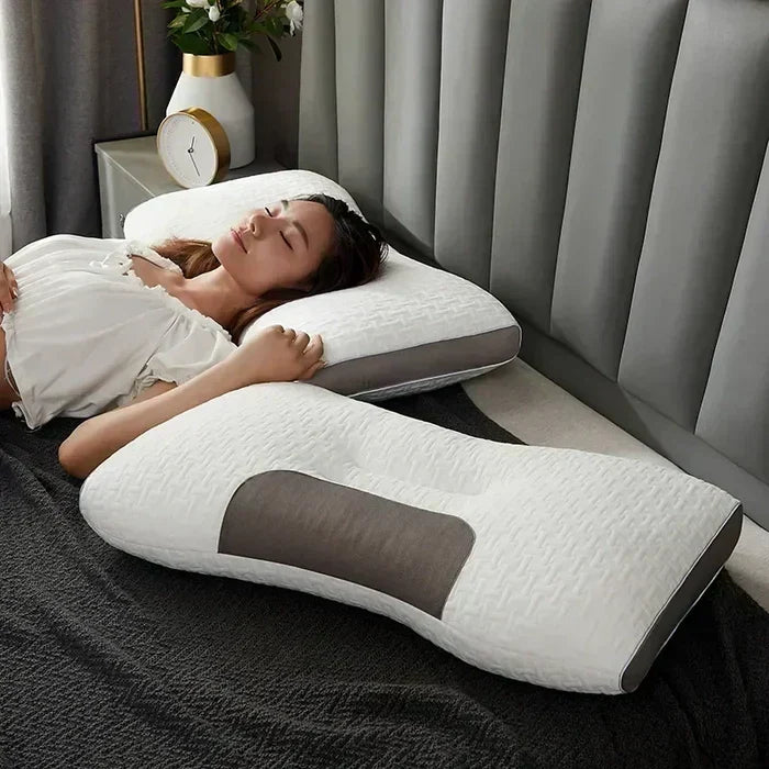 Orthopedic Contoured Soy Fiber Neck Support Massage Pillow