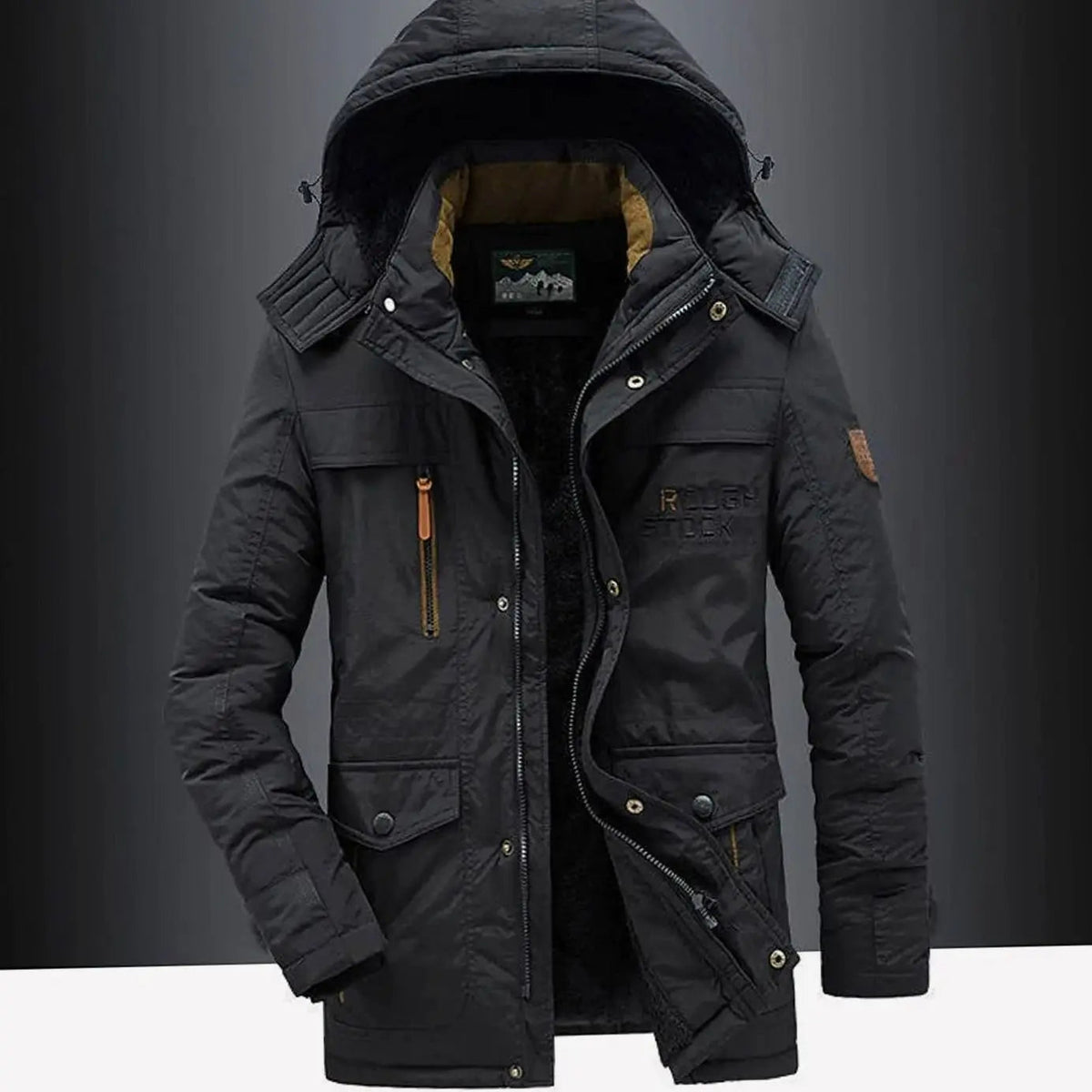 Men's Fleece-Lined Hooded Heavy-Duty Winter Jackets