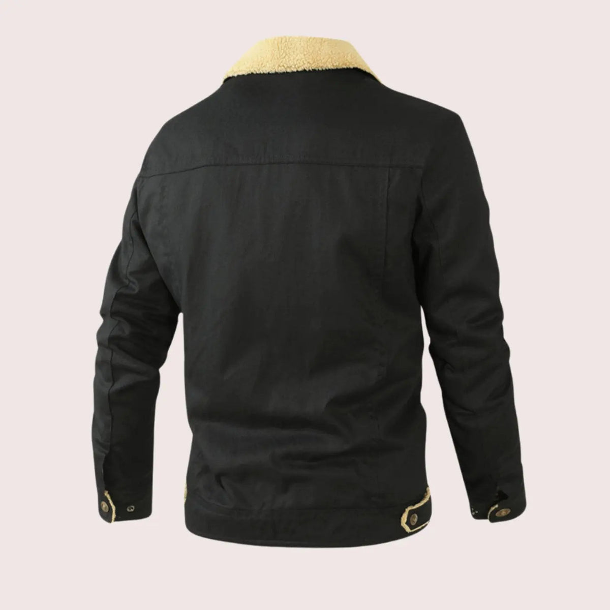 Men's Fleece-Lined Sherpa Collar Casual Jacket