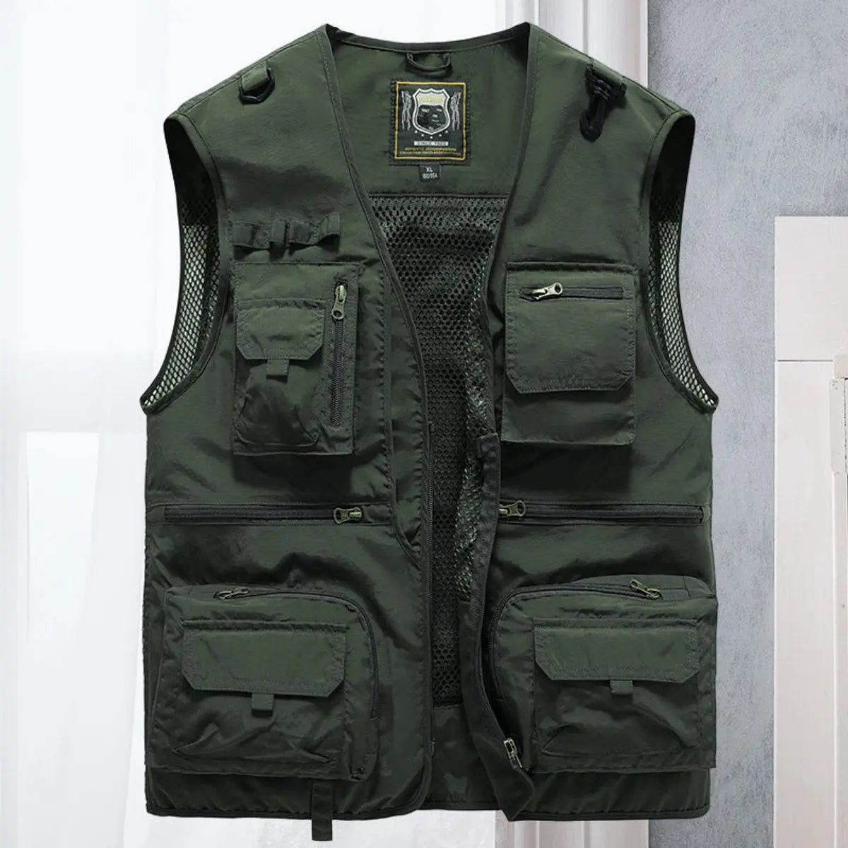Mens Gilet Multi-Pocket Outdoor Fishing Vest for Autumn and Winter Layering