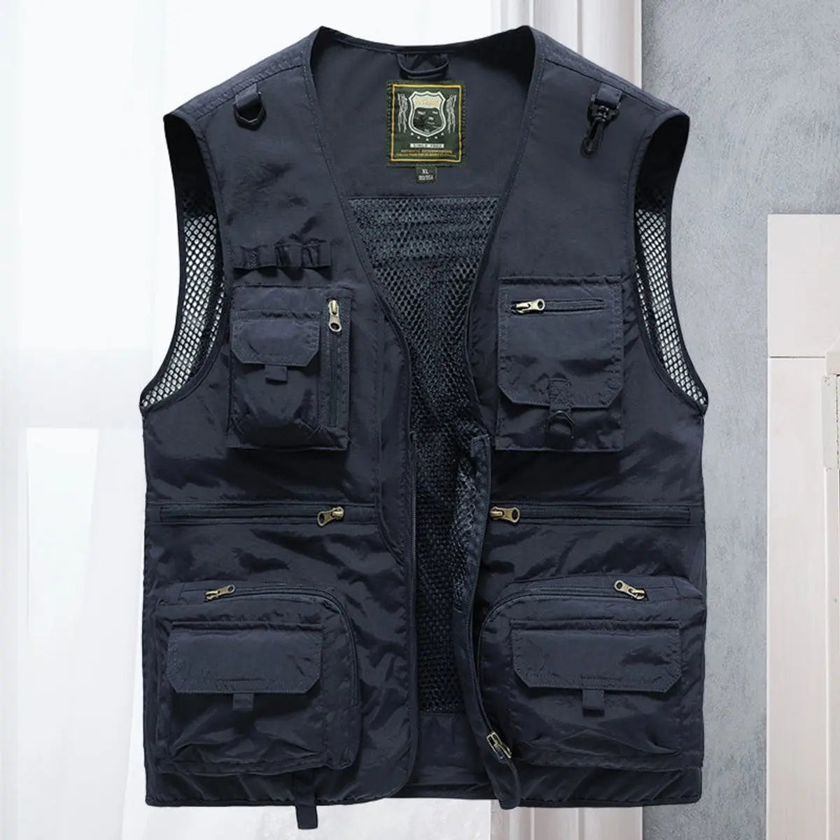 Mens Gilet Multi-Pocket Outdoor Fishing Vest for Autumn and Winter Layering