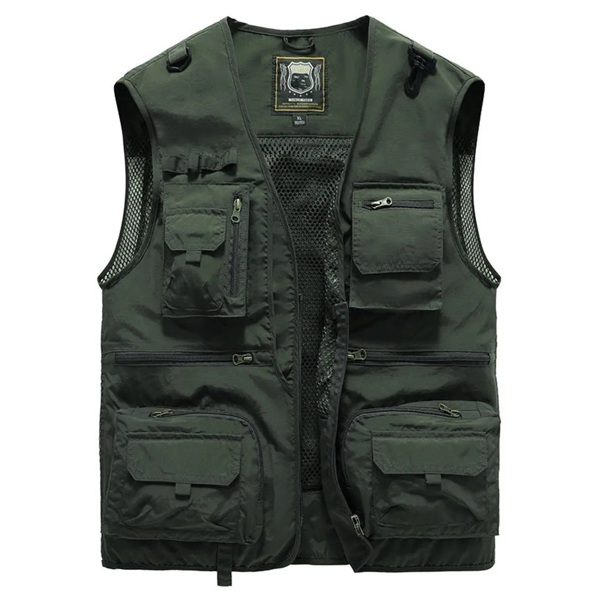 Mens Gilet Multi-Pocket Outdoor Fishing Vest for Autumn and Winter Layering