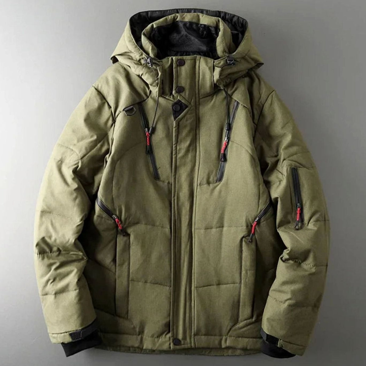 Men's Insulated Hooded Water-Resistant Puffer Jacket
