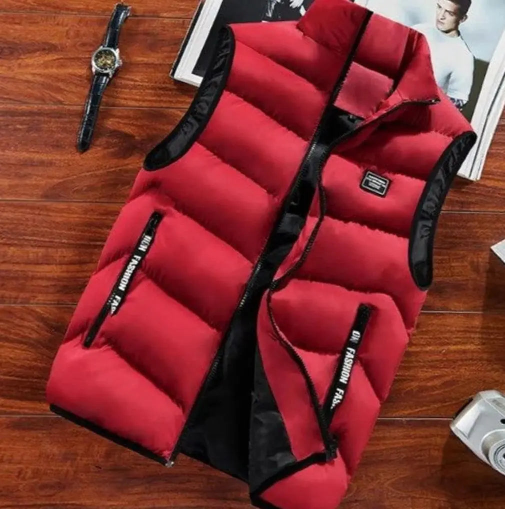 Men's Quilted Puffer Vest Sleeveless Padded Mens Coat