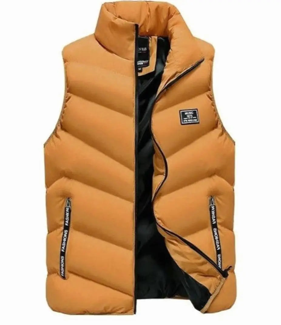Men's Quilted Puffer Vest Sleeveless Padded Mens Coat