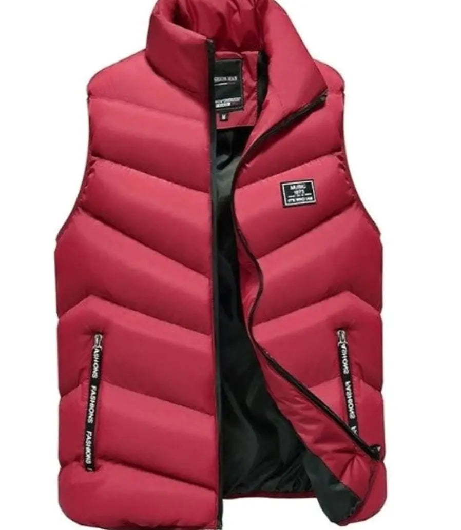 Men's Quilted Puffer Vest Sleeveless Padded Mens Coat