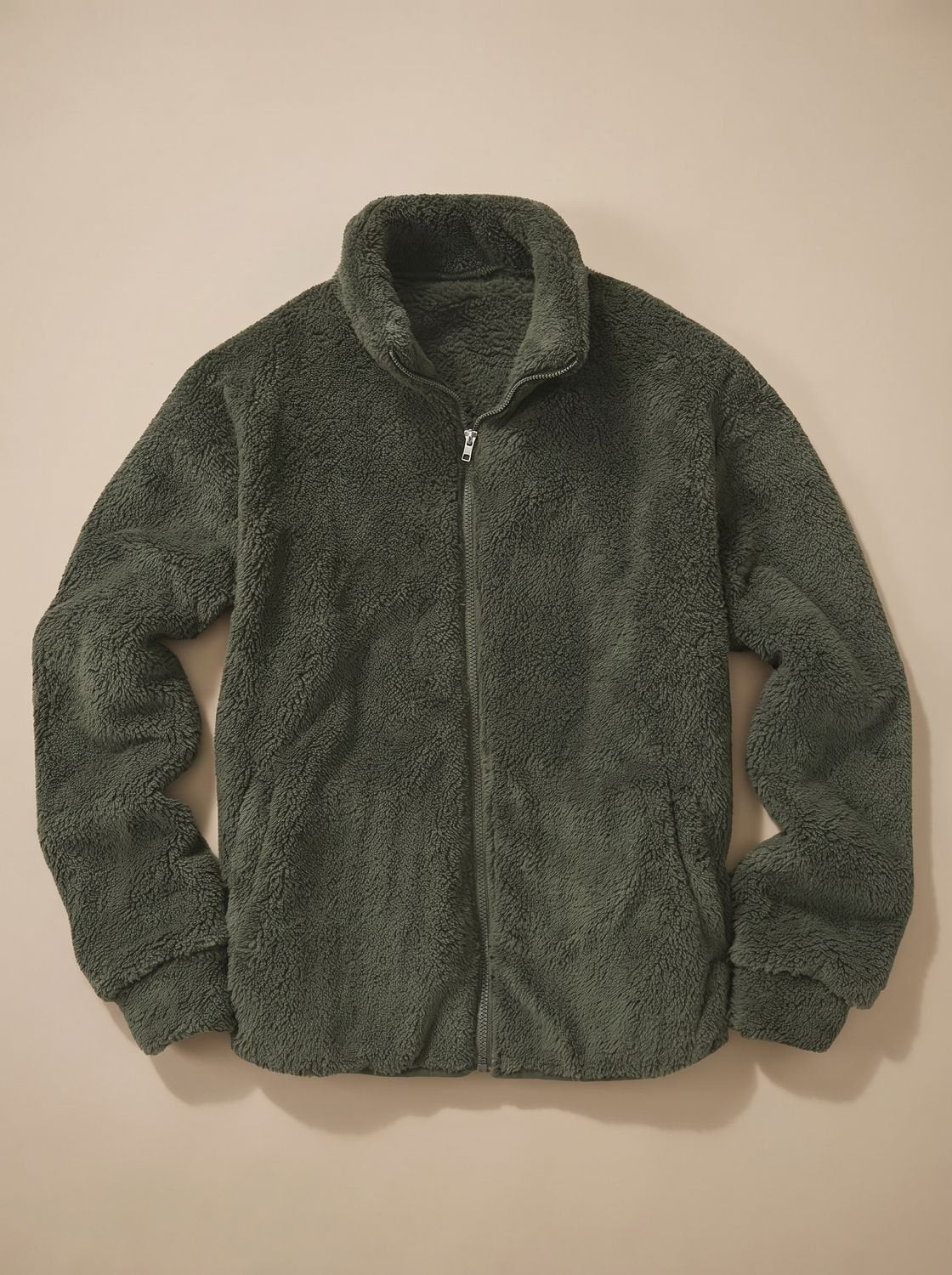 Noah | Men's Sherpa Fleece Full-Zip Stand-Collar Plush Jacket