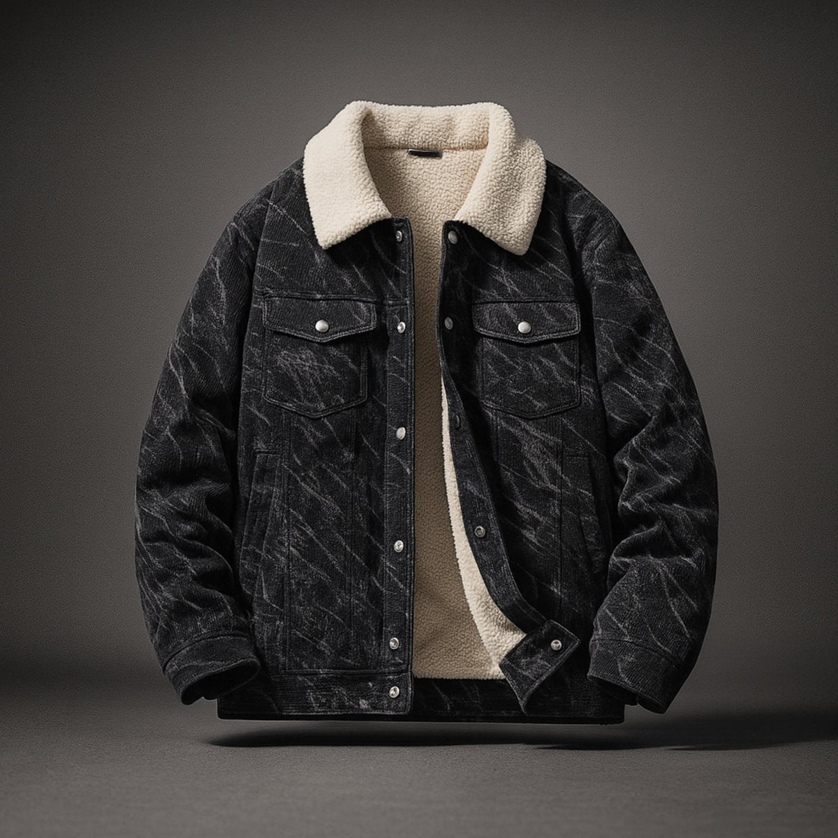 Men's Sherpa-Lined Corduroy Trucker Jacket