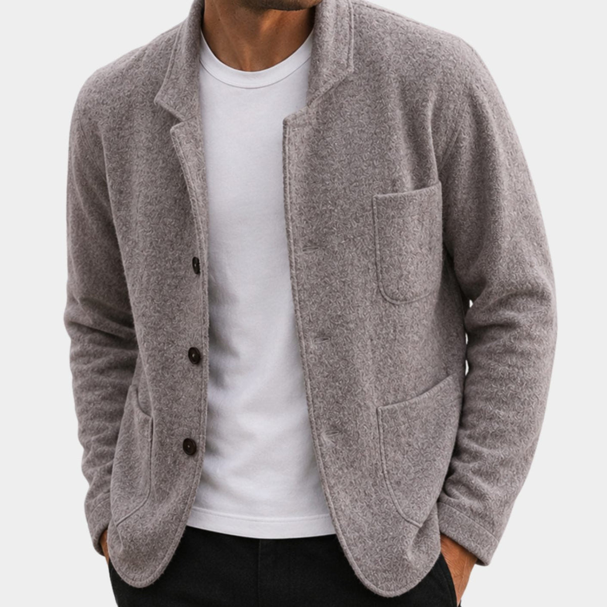 Men's Slim Fit Knitted Button-Up Cardigan