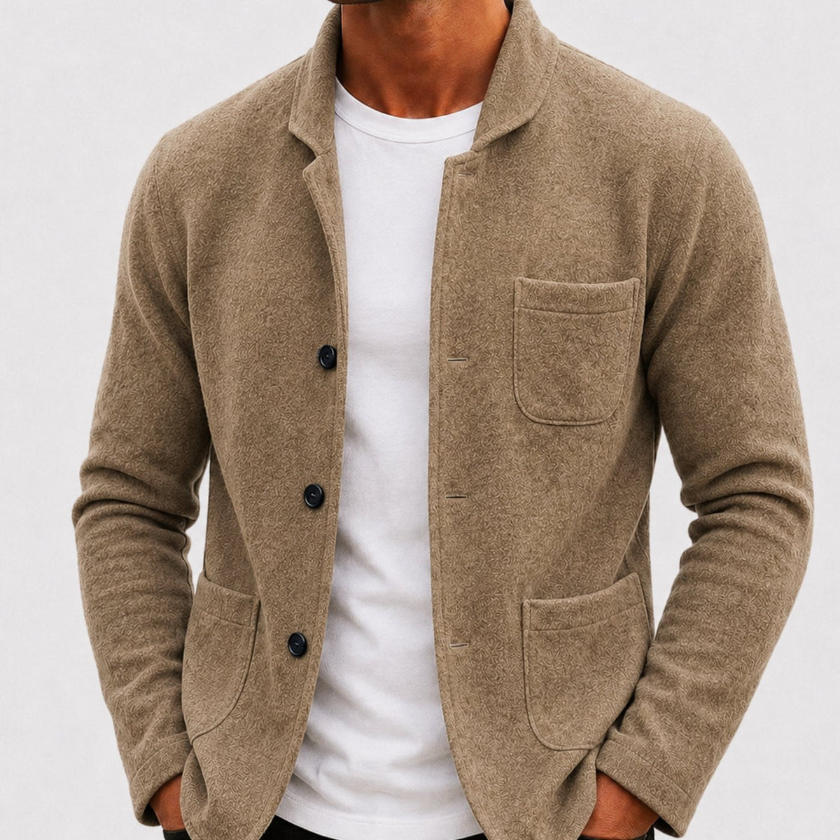 Men's Slim Fit Knitted Button-Up Cardigan