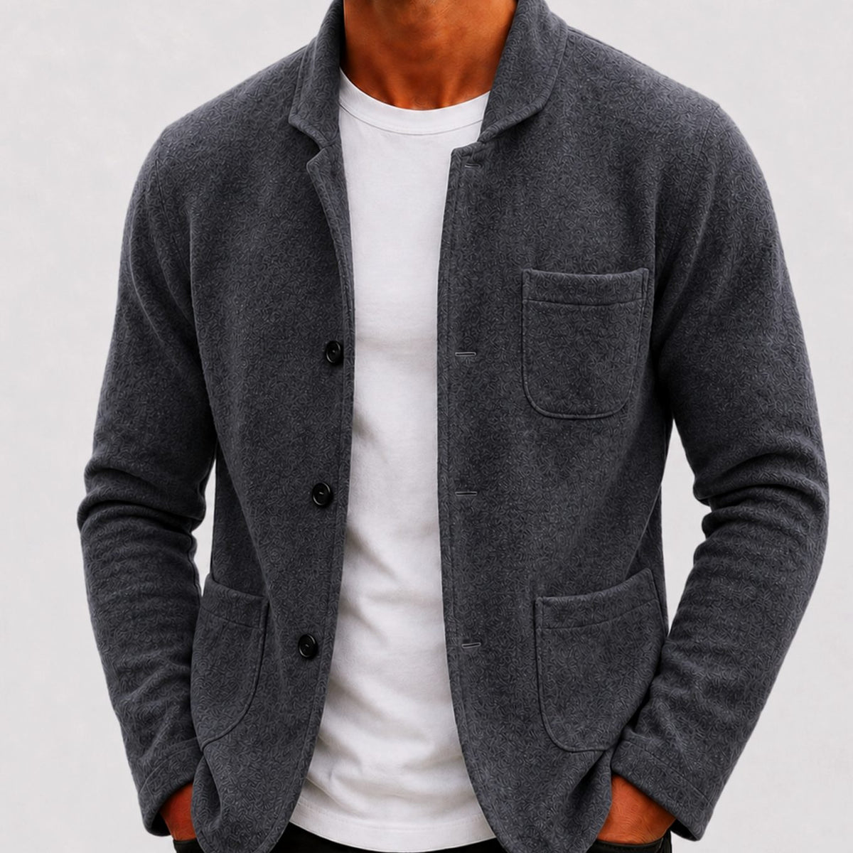 Men's Slim Fit Knitted Button-Up Cardigan