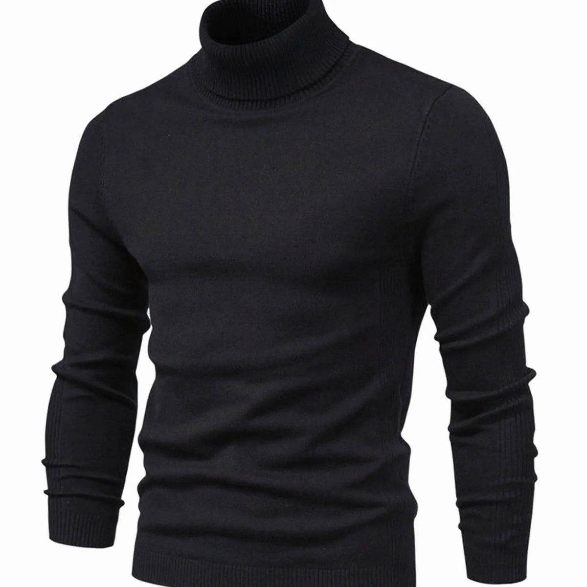 Men's Slim-Fit Turtleneck Knit Sweater Casual Pullover Jumper