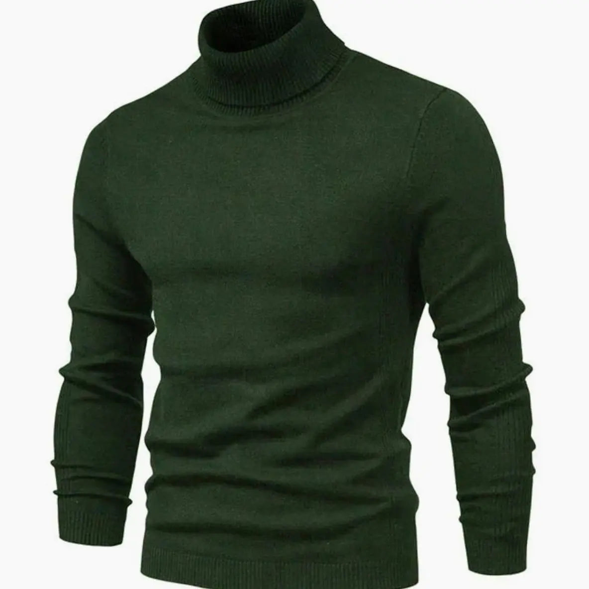 Men's Slim-Fit Turtleneck Knit Sweater Casual Pullover Jumper