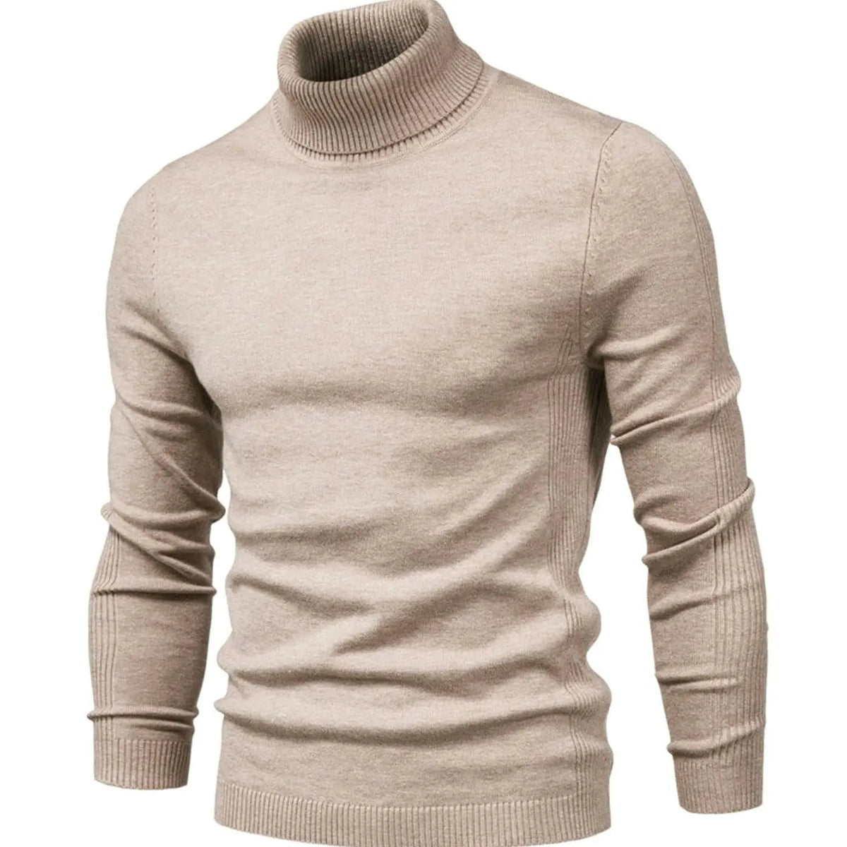 Men's Slim-Fit Turtleneck Knit Sweater Casual Pullover Jumper