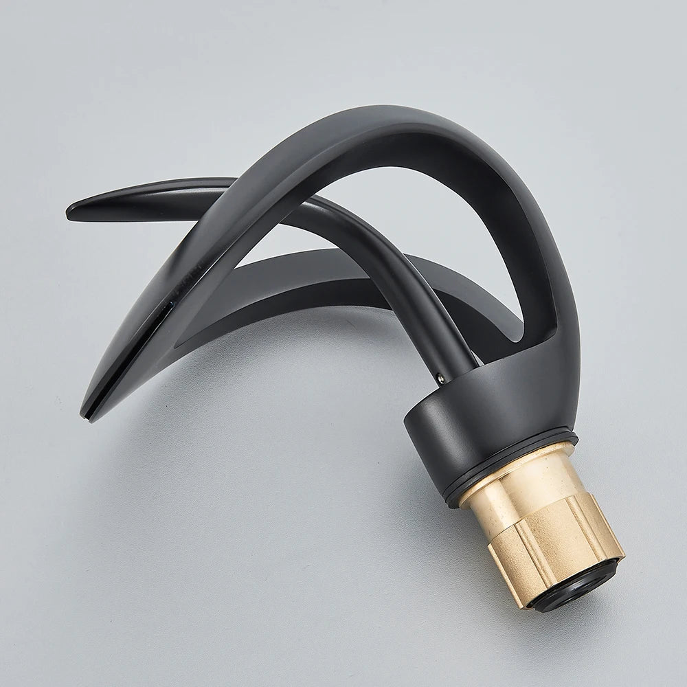 Minimalist Waterfall Spout Single Lever Bathroom Faucet Basin Mixer Tap