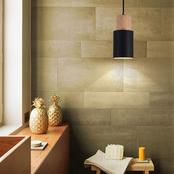 Minimalist Cylindrical Aluminium Adjustable Cable Pendant Light