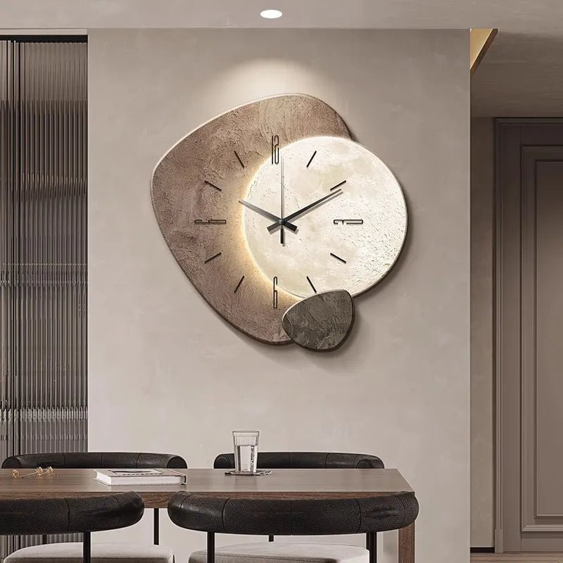 Minimalist Scandinavian Metal Wood Silent Mechanism Wall Clock