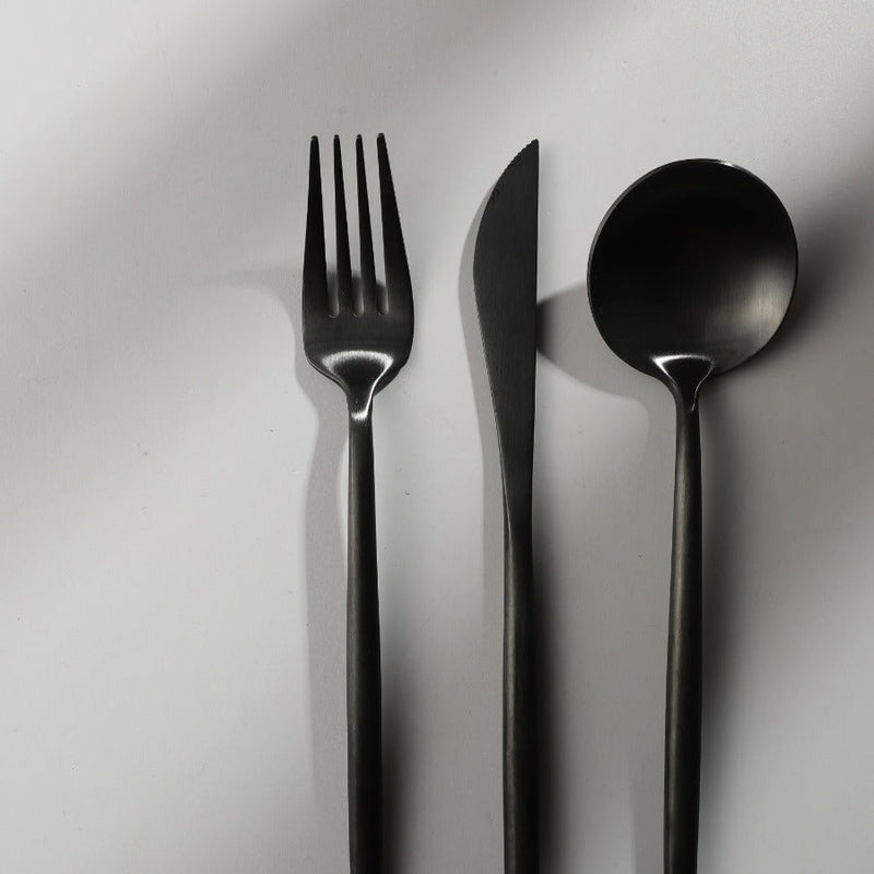 Sleek Minimalist Stainless Steel Modern Flatware Cutlery Set