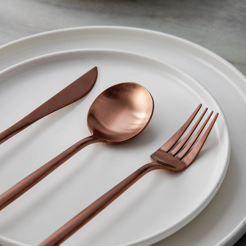 Sleek Minimalist Stainless Steel Modern Flatware Cutlery Set