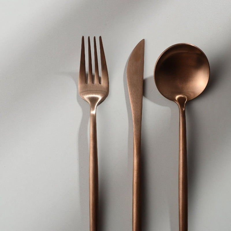 Sleek Minimalist Stainless Steel Modern Flatware Cutlery Set