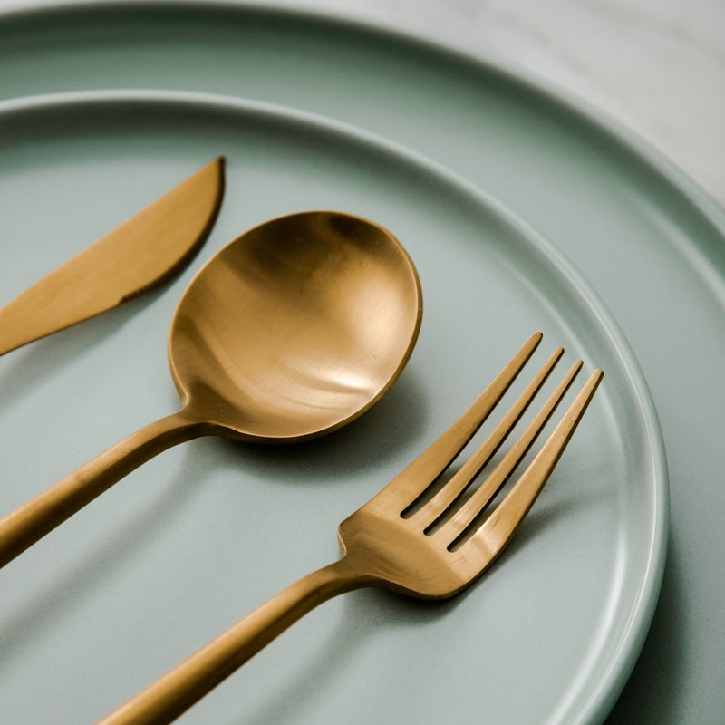 Sleek Minimalist Stainless Steel Modern Flatware Cutlery Set