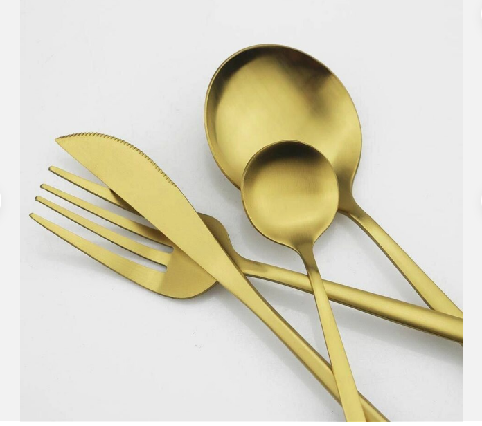 Sleek Minimalist Stainless Steel Modern Flatware Cutlery Set