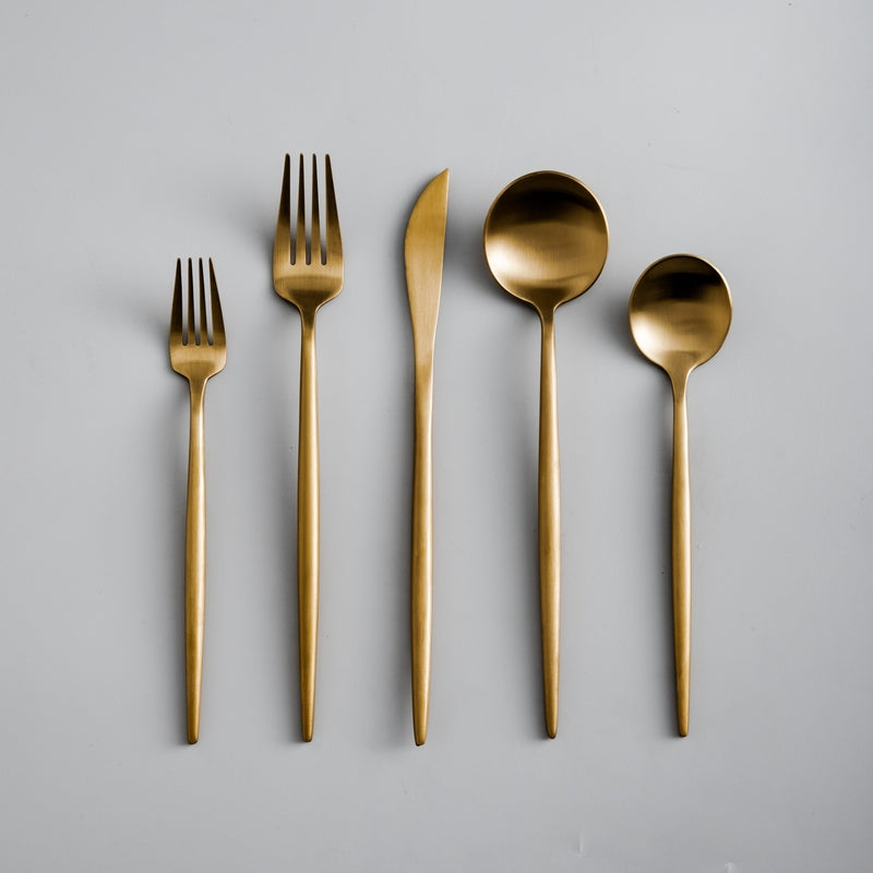 Sleek Minimalist Stainless Steel Modern Flatware Cutlery Set